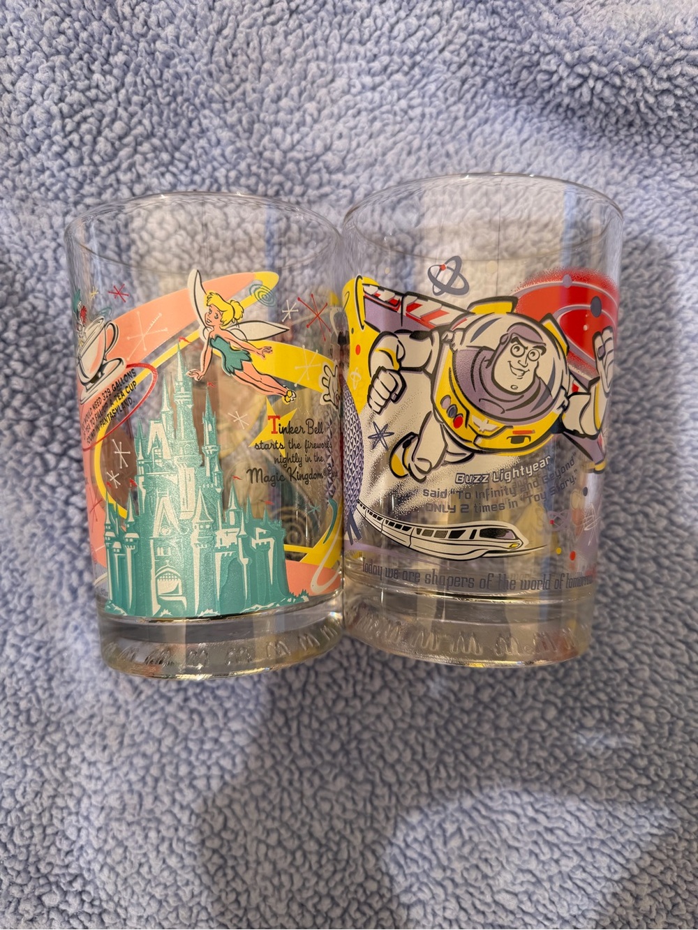 Disney Tinker Bell & Buzz Lightyear Colorful Printed Glasses - Teal, Yellow, Red